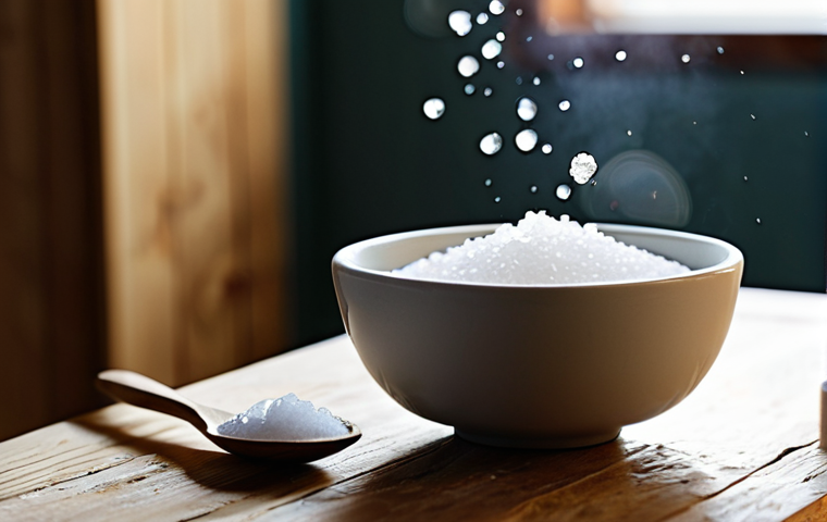 Saltwater Gargle Still Life**
"A clear glass of warm saltwater with a spoon and a small bowl of sea salt beside it, all on a rustic wooden countertop. In the background, a blurred image of a cozy bathroom with soft lighting. Focus on the details of the salt crystals and the slight steam rising from the water. safe for work, appropriate content, fully clothed, professional, modest, perfect anatomy, correct proportions, natural pose, high quality, well-formed hands, proper finger count, natural body proportions"
**